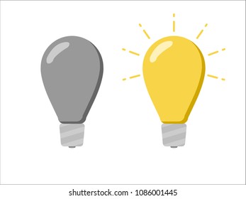 There are two lights that the first lamp is not lit and the second is on