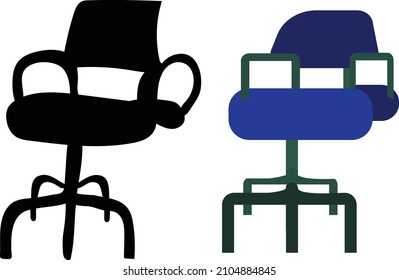 There are two pictures, namely a two-dimensional and 3-dimensional chair