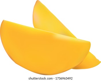 There are two pieces of apple.