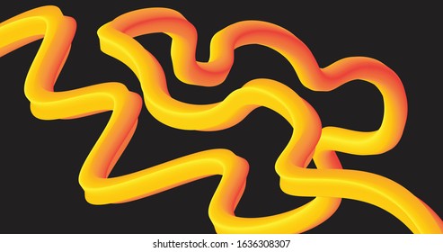 
There are yellow lines in the black background.