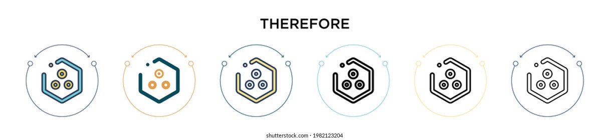 Por lo tanto, icono de símbolo en el estilo relleno, delgado, contorno y trazo. Ilustración vectorial de dos colores y negro por lo tanto los diseños de iconos vectoriales de símbolos pueden utilizarse para móviles, ui, web