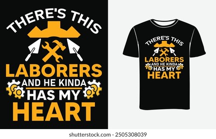 There's this laborers and he kinda has my heart Custom Labor day - Print, Poster 