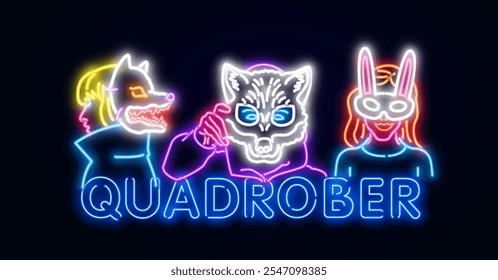 Conjunto de subcultura theriana. Adolescentes haciendo quadrobic. Quadrober ropa, accesorios Vector dibujado a mano ilustración