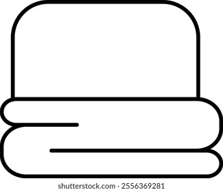Thermal Blanket Vector Line Icon Design