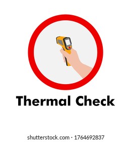 Thermal Check Icon. Thermal Gun. 