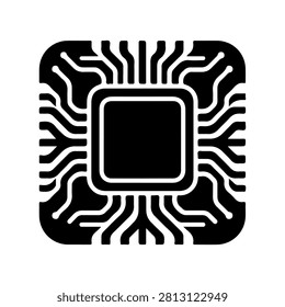 Thermal Chip Module Heat Control Vector Icon