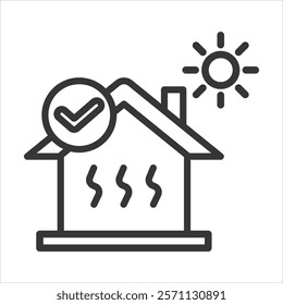 Thermal Comfort Icon Vector Illustration Outline