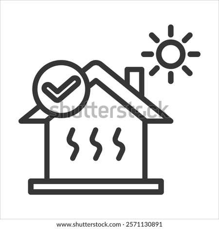 Thermal Comfort Icon Vector Illustration Outline