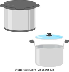 Thermal cooker container and pot
