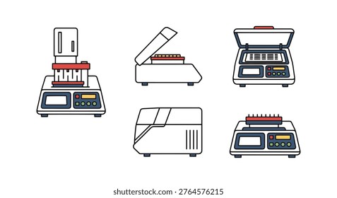 Thermal Cycler Line art vector simple abstract