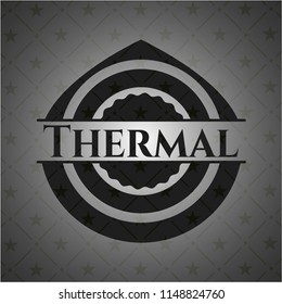 Thermal dark emblem. Retro