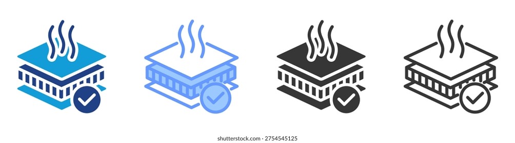 Thermal Efficiency icon set multiple style collection