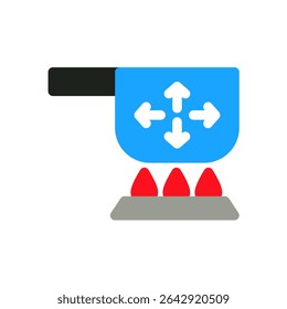 thermal expansion simple flat icon illustration