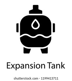 Thermal expansion tank icon vector 