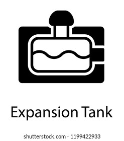 Thermal Expansion Tank Icon Vector 