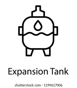 Thermal Expansion Tank Icon Vector 