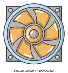 Thermal fan icon. Cartoon illustration of thermal fan vector icon for web.
