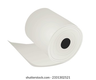 Thermal fiscal paper. vector illustration
