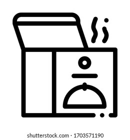 thermal food box icon vector. thermal food box sign. isolated contour symbol illustration