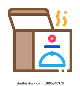 thermal food box icon vector. thermal food box sign. color symbol illustration