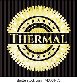 Thermal gold emblem