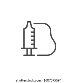 Thermal grease line outline icon