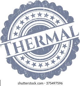 Thermal grunge style stamp