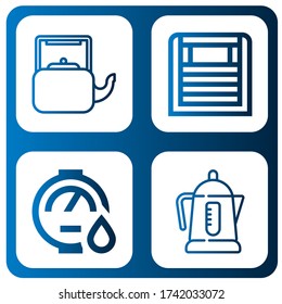 thermal icon set. Collection of Kettle, Heater, Water heater, Electric kettle icons