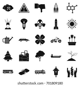 Thermal icons set. Simple set of 25 thermal vector icons for web isolated on white background