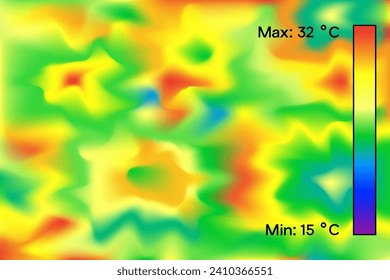 Thermal image abstract background vector illustration design.