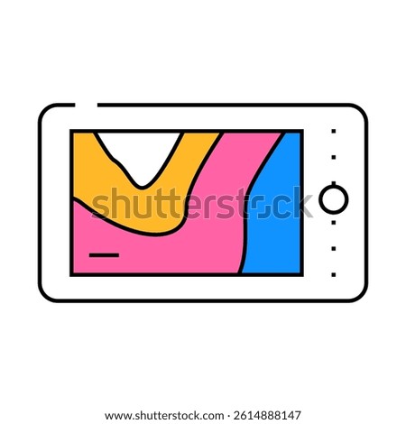 thermal imager device line icon vector. thermal imager device sign. isolated symbol illustration