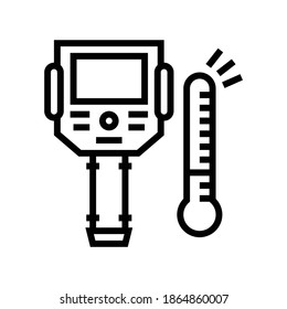 thermal imager line icon vector. thermal imager sign. isolated contour symbol black illustration
