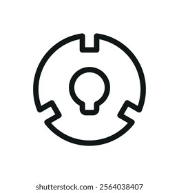 Thermal insulating ring for condensing gas boiler isolated icon, thermal insulation ring vector symbol with editable stroke