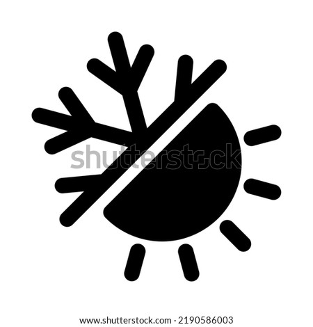 Thermal insulation icon. Sun and snowflake sign Vector illustration