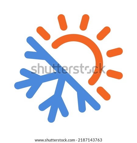 Thermal insulation icon. Temperature Vector symbol illustration