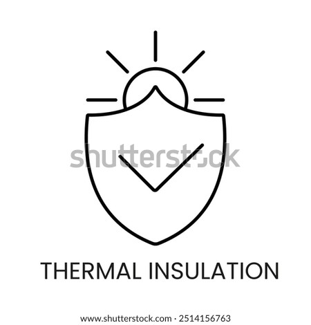Thermal insulation line icon vector with editable stroke.