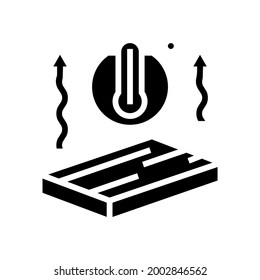 thermal insulation mineral wool glyph icon vector. thermal insulation mineral wool sign. isolated contour symbol black illustration