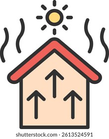 Thermal Insulation Outline Filled Style Icon