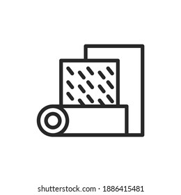 Thermal insulation and warming house color line icon. Pictogram for web page, mobile app, promo. Editable stroke.