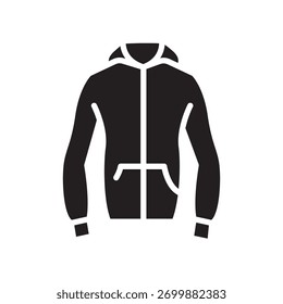Thermal Jacket black line icon. Thermo clothing. Editable stroke.