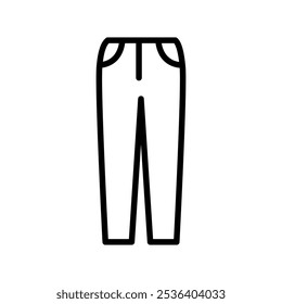 Thermal Jeans black line icon. Thermo clothing. Editable stroke.