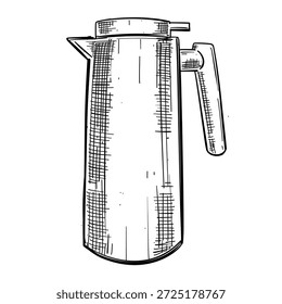 termojarro jarro vetor esboço linha arte mão desenhado ilustração
