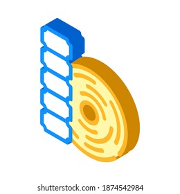 thermal label isometric icon vector. thermal label sign. isolated symbol illustration