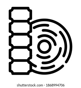 vector de icono de línea de etiqueta térmica. signo de etiqueta térmica. símbolo de contorno aislado ilustración negra