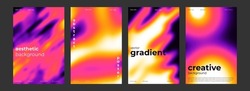 Thermal map abstract gradient cold and warm color background with infrared blurred pattern. Retro faded acid neon social media poster, stories highlight templates for digital marketing for stories.