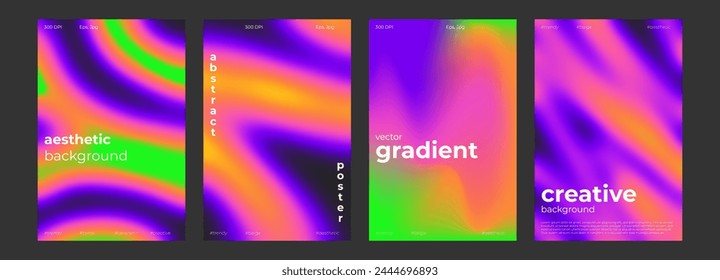 Thermische Karte Abstrakter Gradient kalter und warmer Farbhintergrund mit infrarotem verschwommenem Muster. Retro verblasste Säure Neon Social Media Poster, Geschichten zeigen Vorlagen für digitales Marketing für Geschichten.