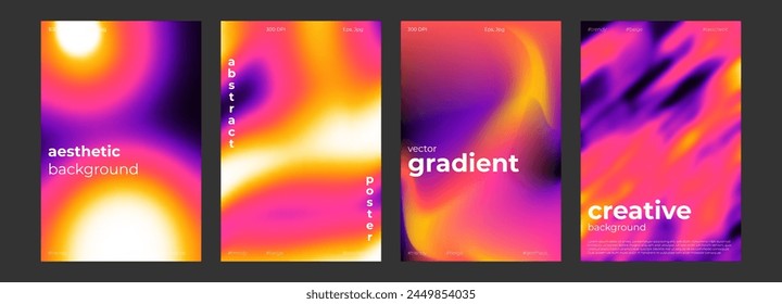 Thermal map abstract gradient cold and warm color background with infrared blurred pattern. Retro faded acid neon social media poster, stories highlight templates for digital marketing for stories.