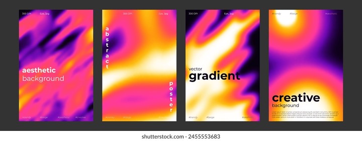 Thermal map abstract gradient cold and warm color background with infrared blurred pattern. Retro faded acid neon social media poster, stories highlight templates for digital marketing for stories.