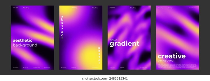 Thermische Karte Abstrakter Gradient kalter und warmer Farbhintergrund mit infrarotem verschwommenem Muster. Retro verblasste Säure Neon Social Media Poster, Geschichten zeigen Vorlagen für digitales Marketing für Geschichten.