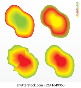 Thermal Map, Abtract Forms. Colorfull